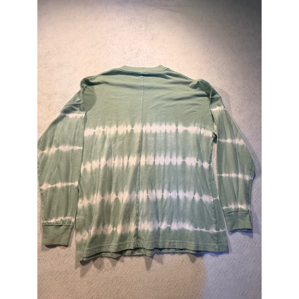 Pink Victoria's Secret Sage Green Tie Dye Long Sleeve T-Shirt Womens Medium - Picture 2 of 6